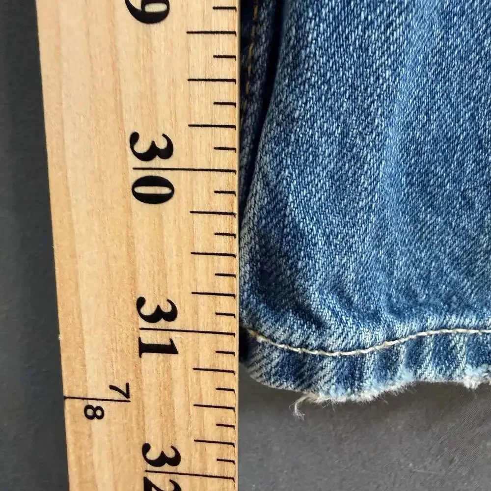 Polo Ralph Lauren Classic Fit Jeans Mens 40x32 Distressed Light Wash Denim